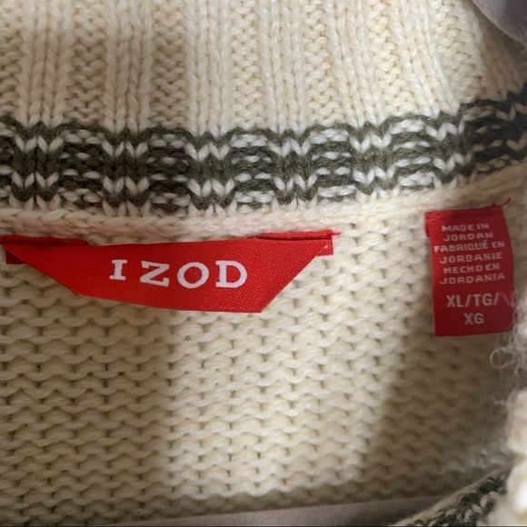 Izod Mens Wool Blend Nordic Print Sweater NWT - Picture 6 of 11